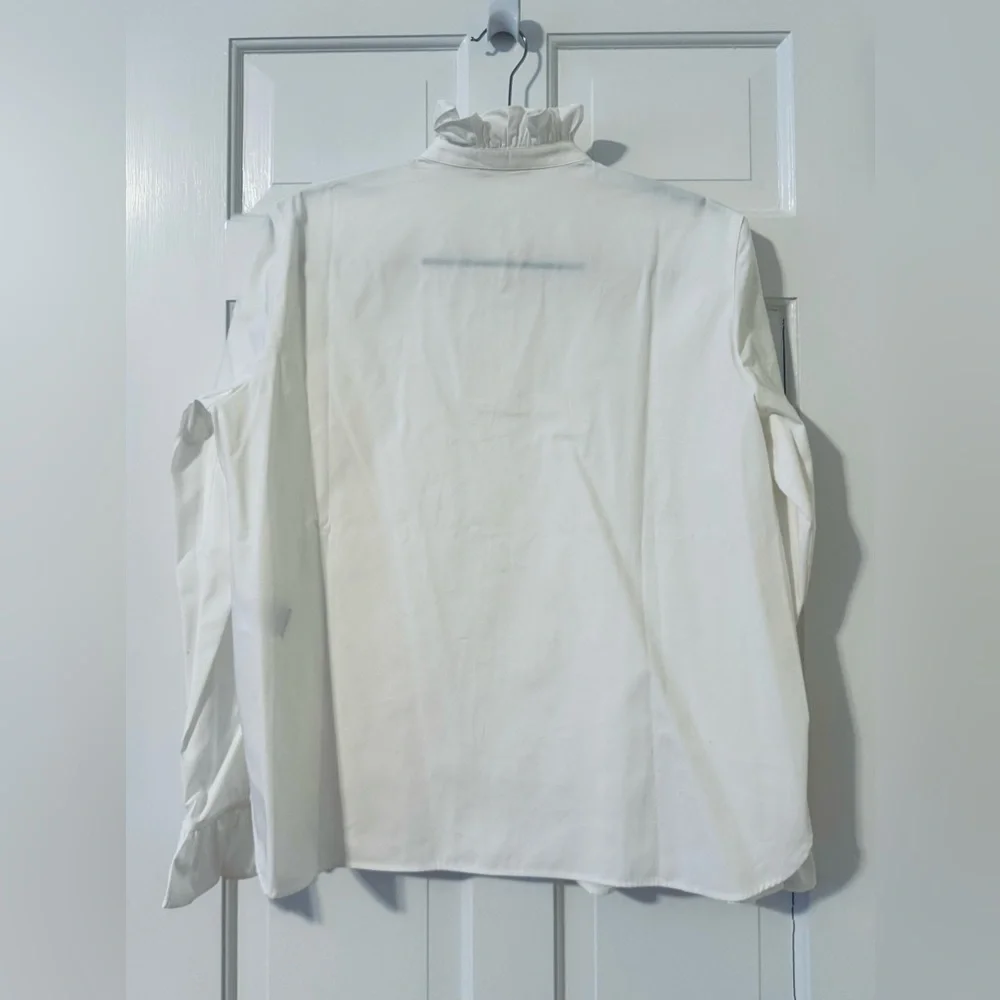 Sezane Erine Shirt Ecru - Size 6 - Picture 6 of 6